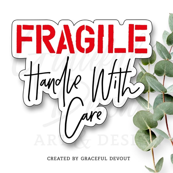 Graceful Devout Other - FRAGILE Handle With Care- Sticker 2" (inches) (96ct.)  [GD56-96]